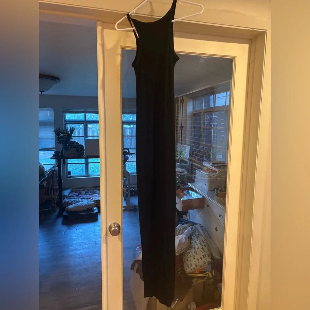 Black Tank dress maxi Eterne women’s size extra small - Picture 2 of 6